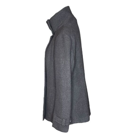 BNCI Blanc Noir Textured Gray Wool Blend Pea Coat - Picture 9 of 15